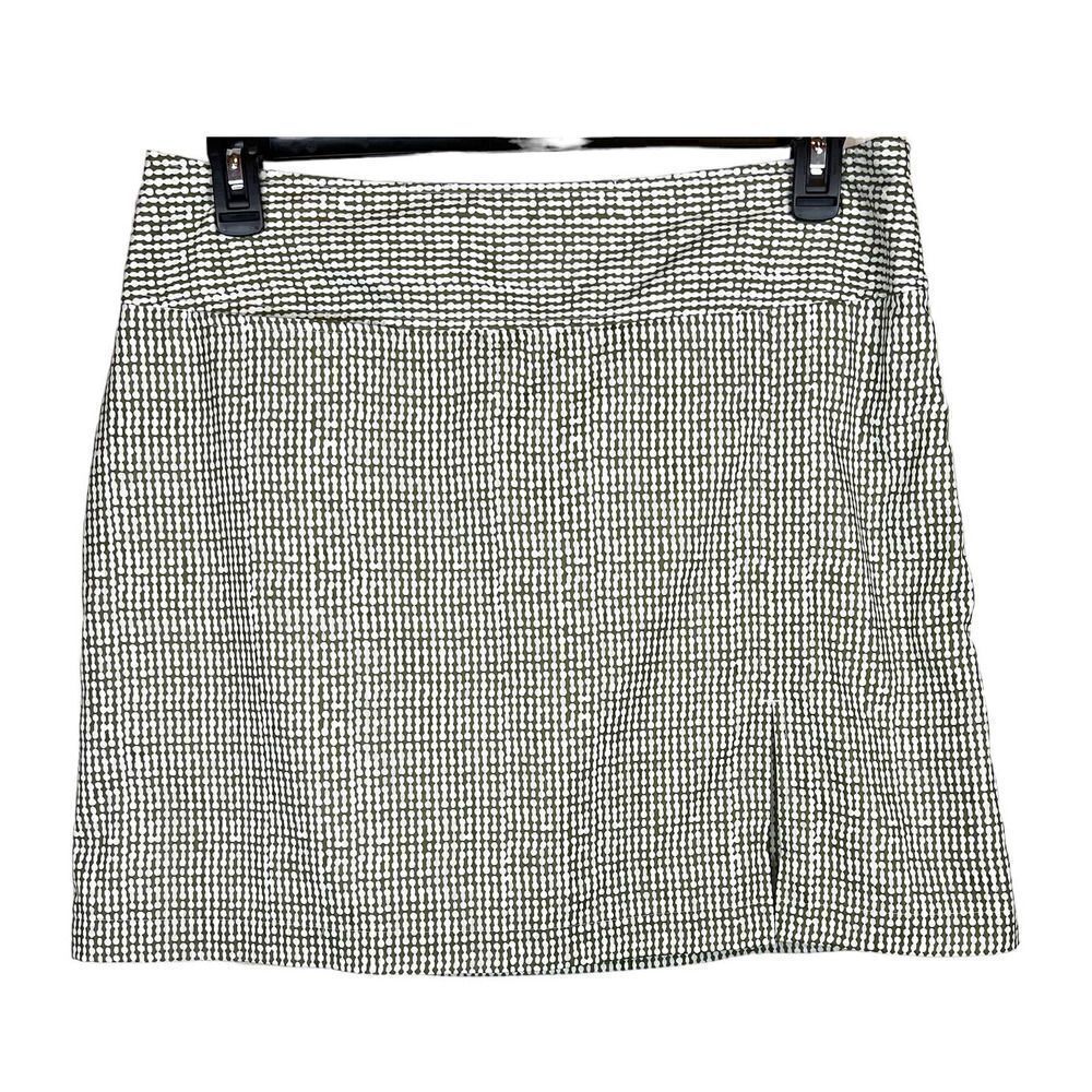 Women’s Golf Skort Stretch Fabric by IZOD in White & Olive Green Size 12